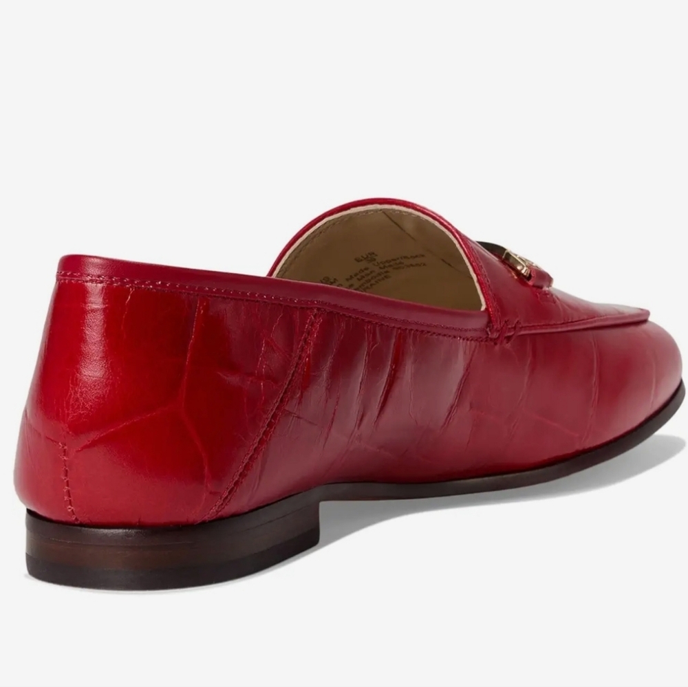Sam Edelman Loraine, Red Croc Pattern Loafers NEW In Box 10.5M - Picture 7 of 16